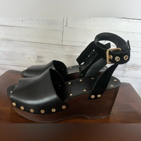 Madewell The Anouk Platform Clog Sandal in size 8